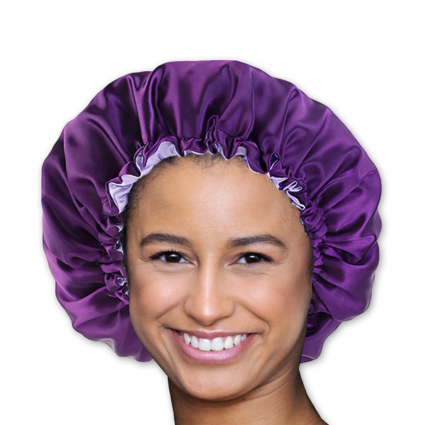 Lila Satin bonnet / Schlafhaube / Hair Bonnet / Nachtmütze zum Schlafen