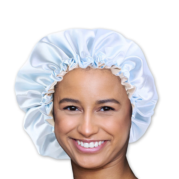 Hellblau Satin bonnet / Schlafhaube / Hair Bonnet / Nachtmütze zum Schlafen