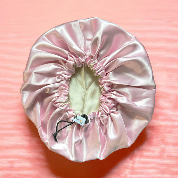 Rosa Satin bonnet / Schlafhaube / Hair Bonnet / Nachtmütze zum Schlafen