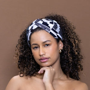 Haarband / Stirnband / Kopfband in Afrikanischer Print - Weiße kente