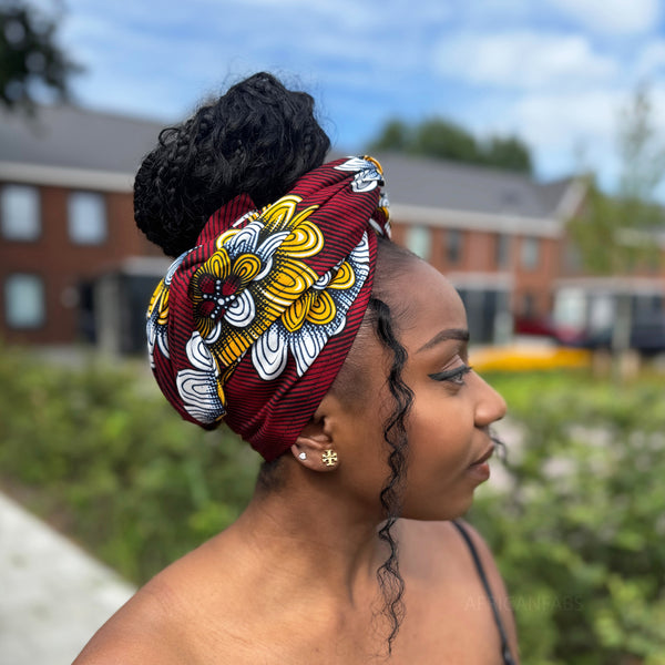 Afrikanisches Kopftuch / headwrap - Rot Fleur