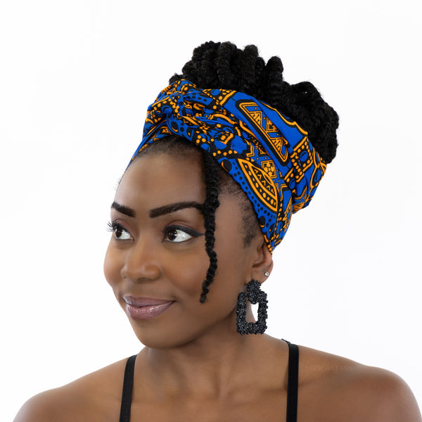 Afrikanisches Kopftuch / headwrap - Ancient Blau
