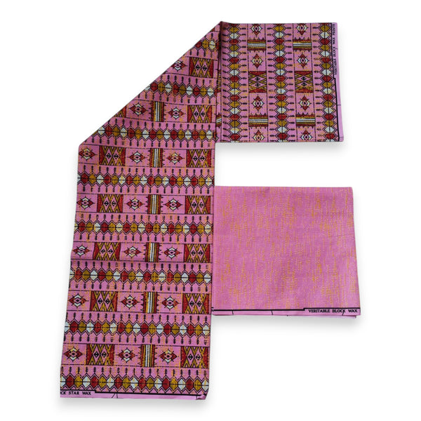 Afrikanischer Stoff - Two-Tone print Polycotton - 6 Yards Kombination (4+2 Yards) PO-5033