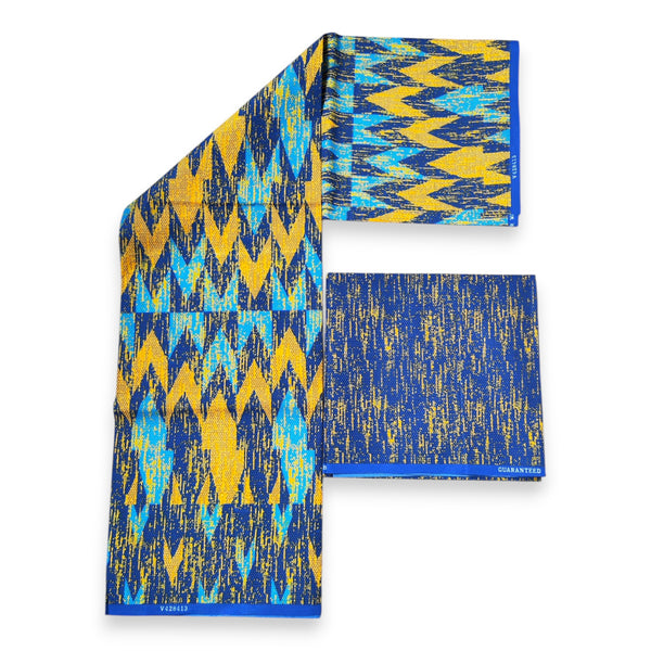 Afrikanischer Stoff - Two-Tone print Polycotton - 6 Yards Kombination (4+2 Yards) PO-5034