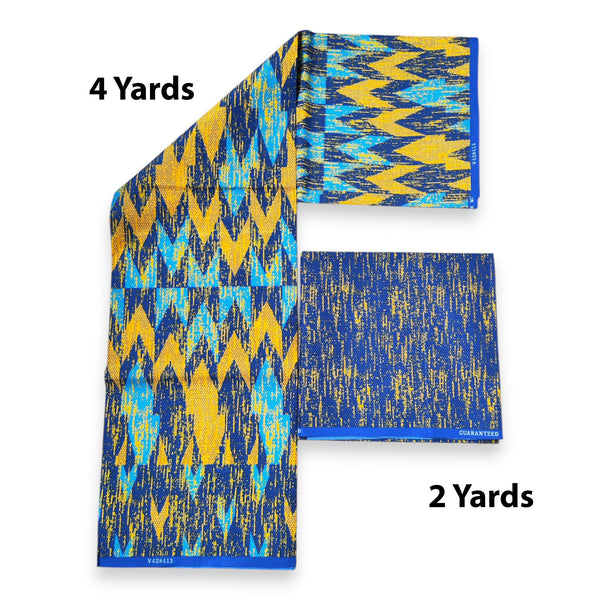 Afrikanischer Stoff - Two-Tone print Polycotton - 6 Yards Kombination (4+2 Yards) PO-5034