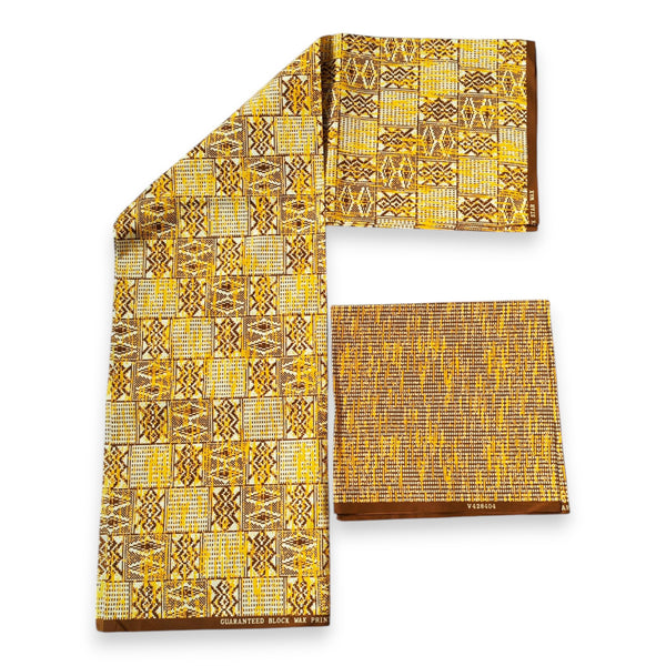 Afrikanischer Stoff - Two-Tone print Polycotton - 6 Yards Kombination (4+2 Yards) PO-5035