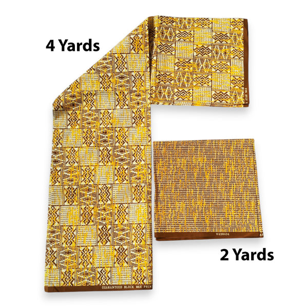 Afrikanischer Stoff - Two-Tone print Polycotton - 6 Yards Kombination (4+2 Yards) PO-5035