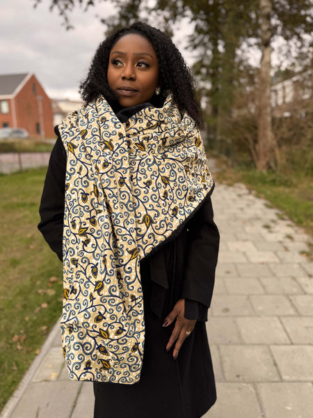 Warmer Schal mit afrikanischem Print Unisex - Gelbe Branches