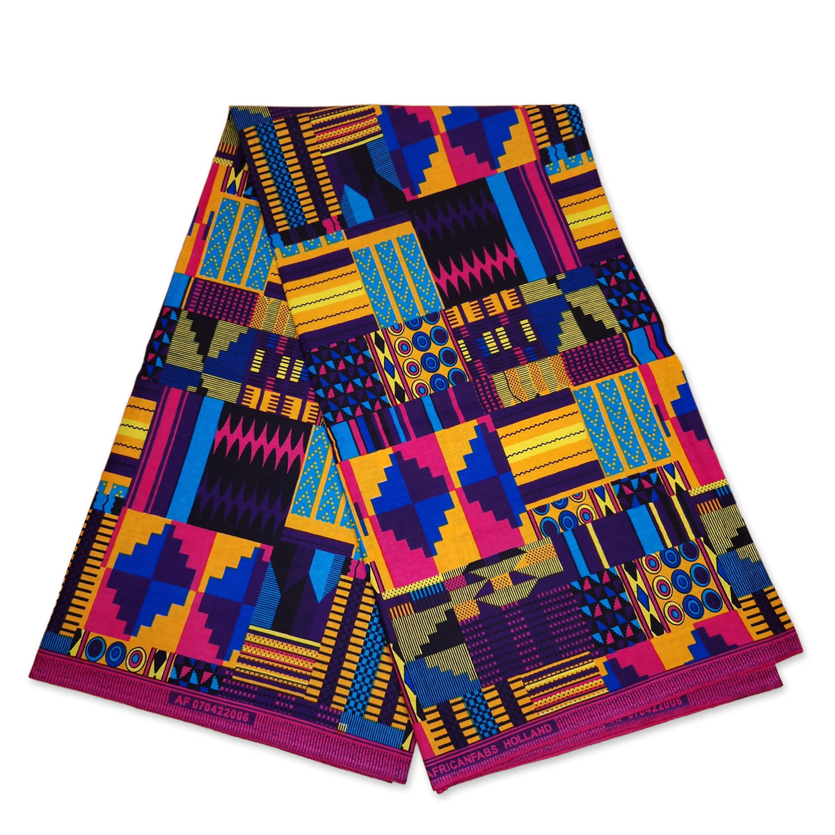 Afrikanischer Kente-Stoff Multicolor kente print AF-4034 - 100% Baumwo ...