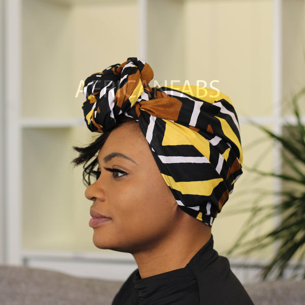 Afrikanisches Kopftuch / headwrap - Braun mud