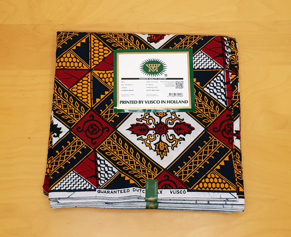 VLISCO Stoff Hollandais Afrikanischer Wax print - Leidse ruit