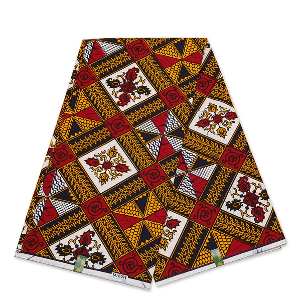 VLISCO Stoff Hollandais Afrikanischer Wax print - Leidse ruit