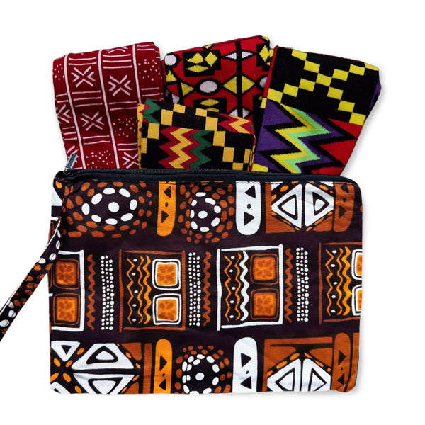Afrikanische Socken / Afro-Socken-Set OWURA mit Tasche - Set mit 4 Paaren