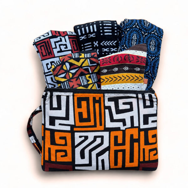 Afrikanische Socken / Afro-Socken-Set NKEM mit Tasche - Set mit 5 Paaren