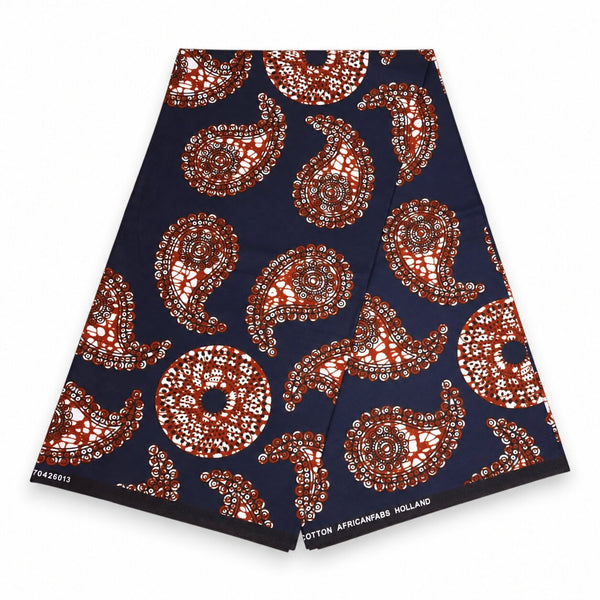Afrikanisches Kopftuch / headwrap - Schwarz Paisley