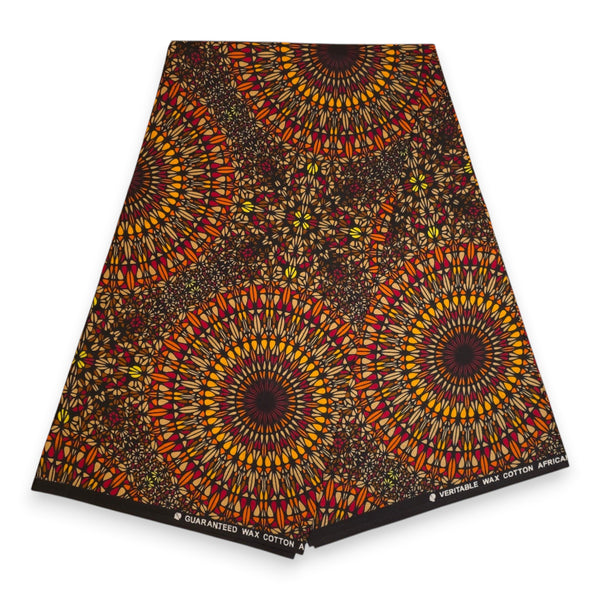 Afrikanisches Kopftuch / headwrap - Braun Savanna Sun