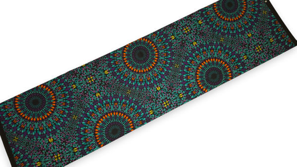 Afrikanischer Wax Print Stoff - Türkis Lila Ocean Eye - 100% Baumwolle