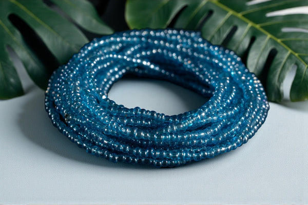 Waist Beads / Afrikanische Taillenkette - EDE - Blau (elastisch)