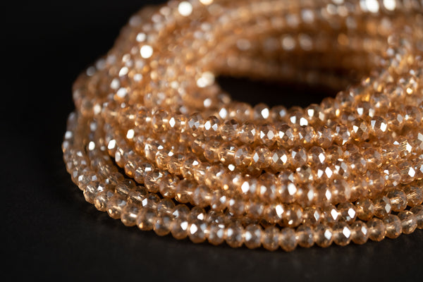 Waist Beads / Afrikanische Taillenkette - IVIE- Gold crystal (elastisch)