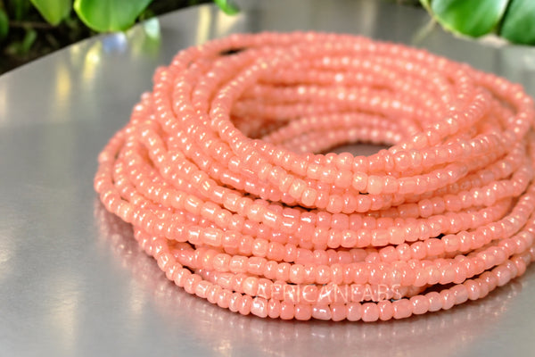 Waist Beads / Afrikanische Taillenkette - OSASERE - Pfirsich (elastisch)