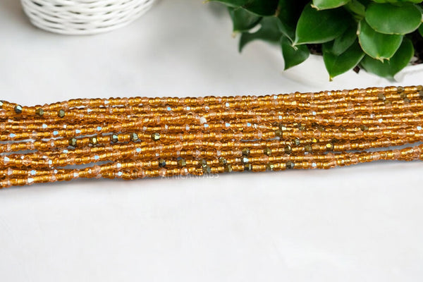 Waist Beads / Afrikanische Taillenkette - Ose - Gold (Traditionelle nicht elastische Schnur)