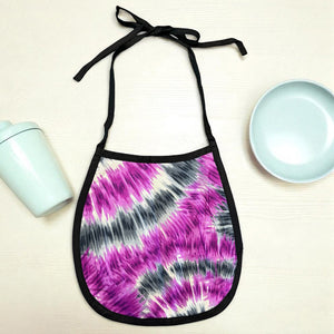 Afrikanischer Print Baby-Lätzchen - Lila Tie Dye (Unisex)