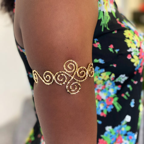 Afrikanischer Stil Oberarm-Armband Armreif Ornament - Queen - Gold