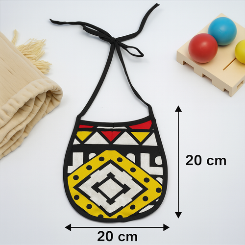 Afrikanischer Print Baby-Lätzchen - Lila Dotted Patterns (Unisex)