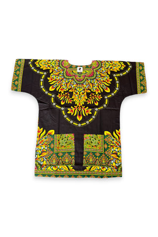 Dashiki Shirt / Dashiki Kleid - Schwarz - Afrikanisches Top - Unisex