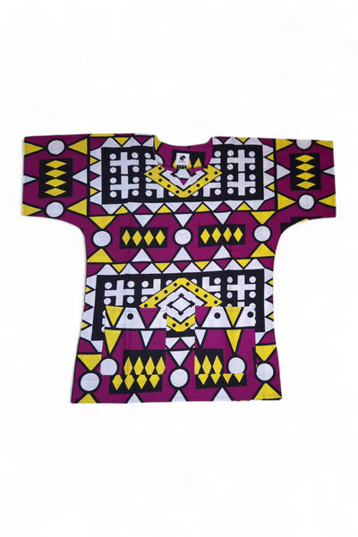 Dashiki Shirt / Dashiki Kleid - Lila Samakaka - Afrikanisches Top - Unisex