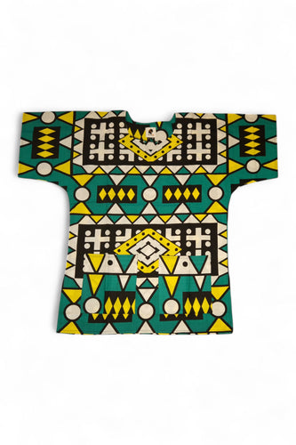 Dashiki Shirt / Dashiki Kleid - Türkis Gelb Samakaka - Afrikanisches Top - Unisex