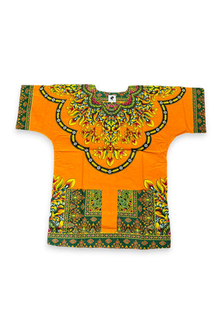 Dashiki Shirt / Dashiki Kleid - Orange - Afrikanisches Top - Unisex
