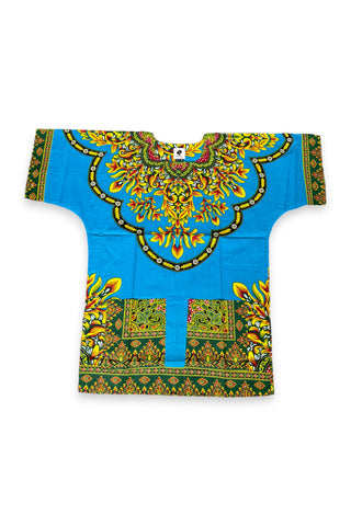 Dashiki Shirt / Dashiki Kleid - Blau - Afrikanisches Top - Unisex