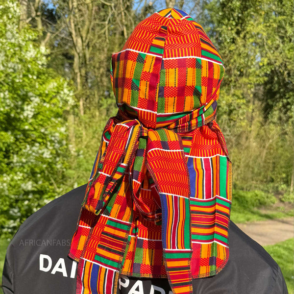 Durag / Du-rag / Bandana - Unisex - Gelb / Grün Kente