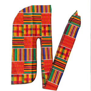 Durag / Du-rag / Bandana - Unisex - Gelb / Grün Kente