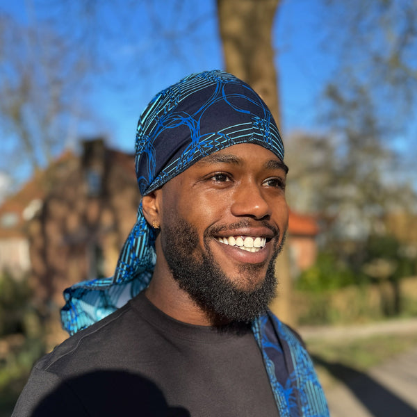 Durag / Du-rag / Bandana - Unisex - Blau Ring