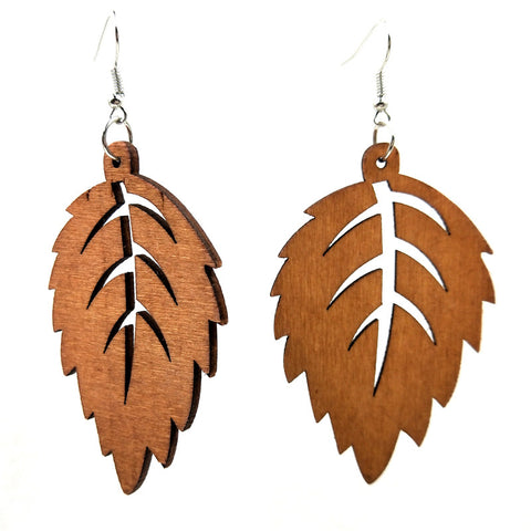 Ohrringe aus Holz | Braune Ohrringe aus afrikanischem Blattholz