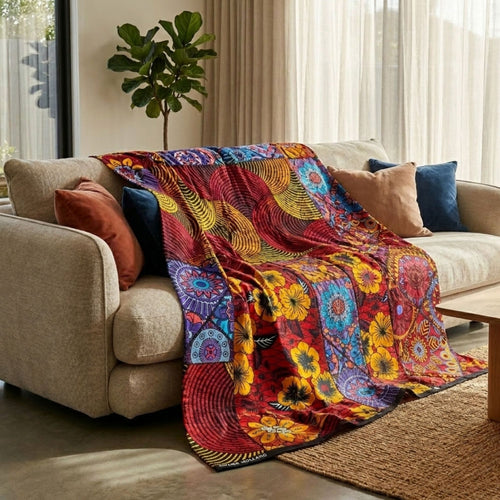 4 Fat Quarters - Grün X mix Patchworkstoffe / Quiltingstoffe - Afrikanischer Stoff