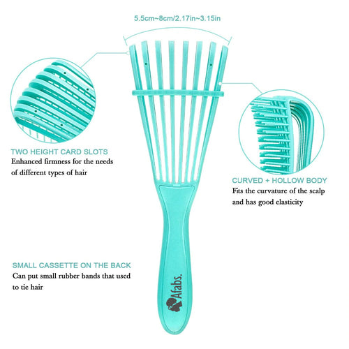 Afabs® Anti-Tangle Haarbürste | Entwirrungsbürste | Kamm für Locken | Grün