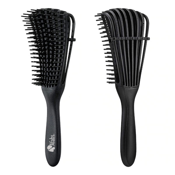 Afabs® Anti-Tangle Haarbürste | Entwirrungsbürste | Kamm für Locken | Schwarz