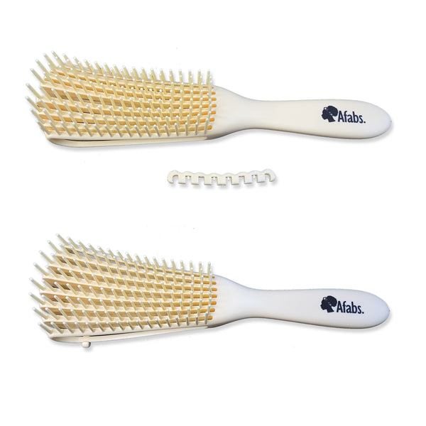 Afabs® Anti-Tangle Haarbürste | Entwirrungsbürste | Kamm für Locken | Pastellgelb