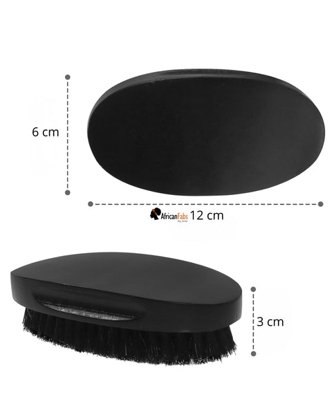 Wave Brush - Soft-Medium 360 Waves bürste für Frisur durag cap - Schwarz - Unisex