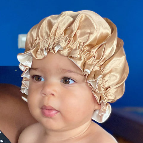 Kaki Satin bonnet / Schlafhaube ( Größe für Kinder 3-7 Jahre alt ) / Kinder Hair Bonnet / Satin bonnet