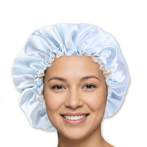 Hellblau Satin bonnet / Schlafhaube / Hair Bonnet / Nachtmütze zum Schlafen