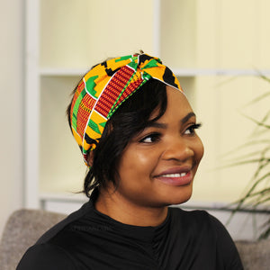 Haarband / Stirnband / Kopfband in Afrikanischer Print - Erwachsene - Kente