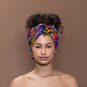 Afrikanisches Kopftuch / headwrap - Multicolor disks 