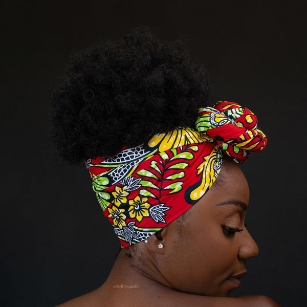 Afrikanisches Kopftuch / headwrap - Rot Decoration