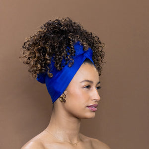 Blau Kopftuch - Turban aus dehnbarem Jersey-Gewebe