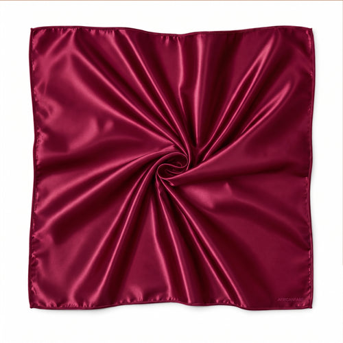Rot quadratisches Satin-Tuch / Bandana / Kopftuch 90 x 90 cm