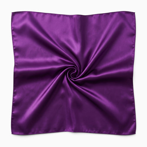 Lila quadratisches Satin-Tuch / Bandana / Kopftuch 90 x 90 cm